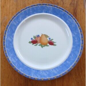 Dansk Fiance Fruits Blue Rim Salad Plate 9" Fruit Center Thailand Scandinavian